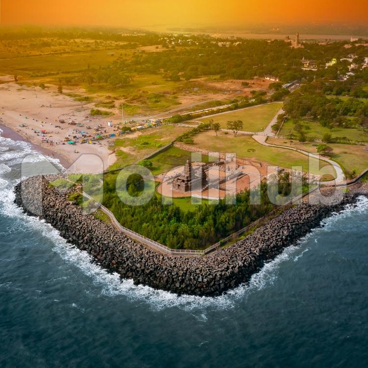 Sunset View at Shore Temple in Mahabalipuram