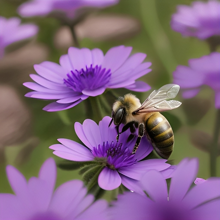 Bee and blossom
