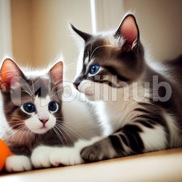 beautiful smooth-haired cat