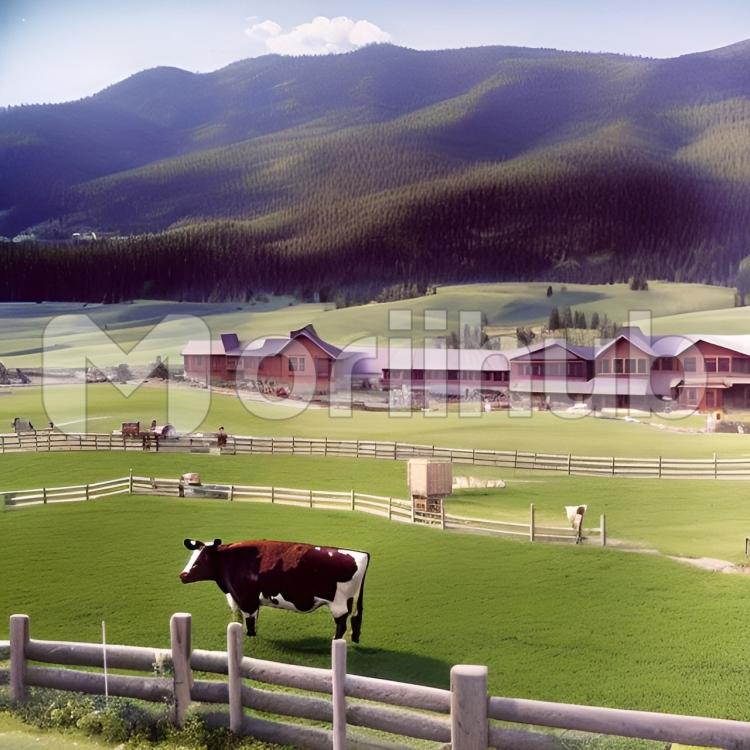 Farm house an hills