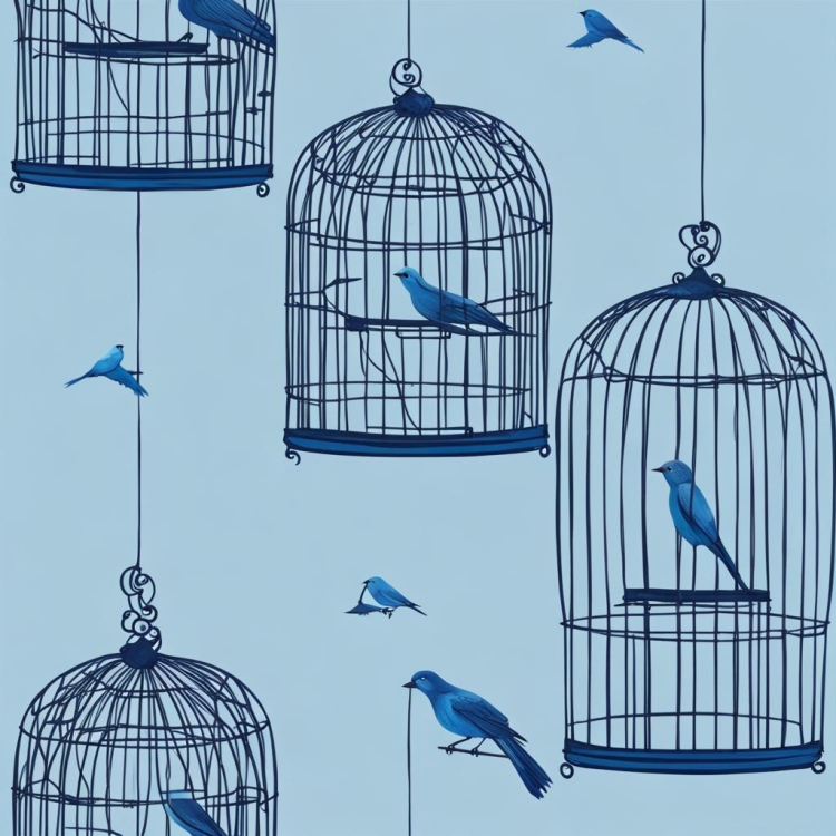 Feathers In Cerulean