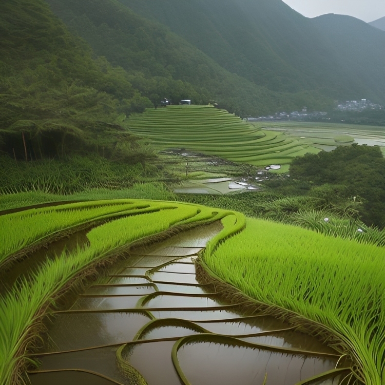 Rice paddy beauty
