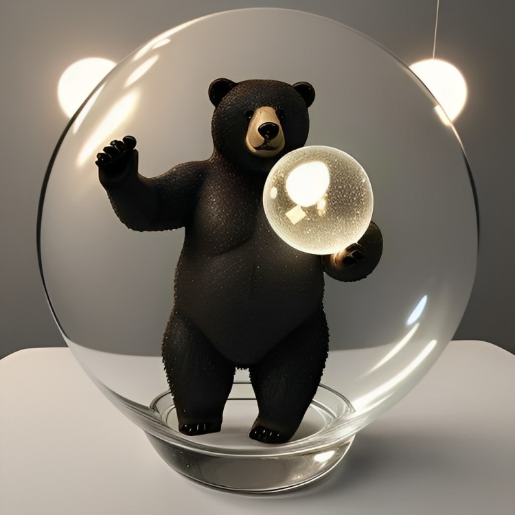 Toy bear in orb
