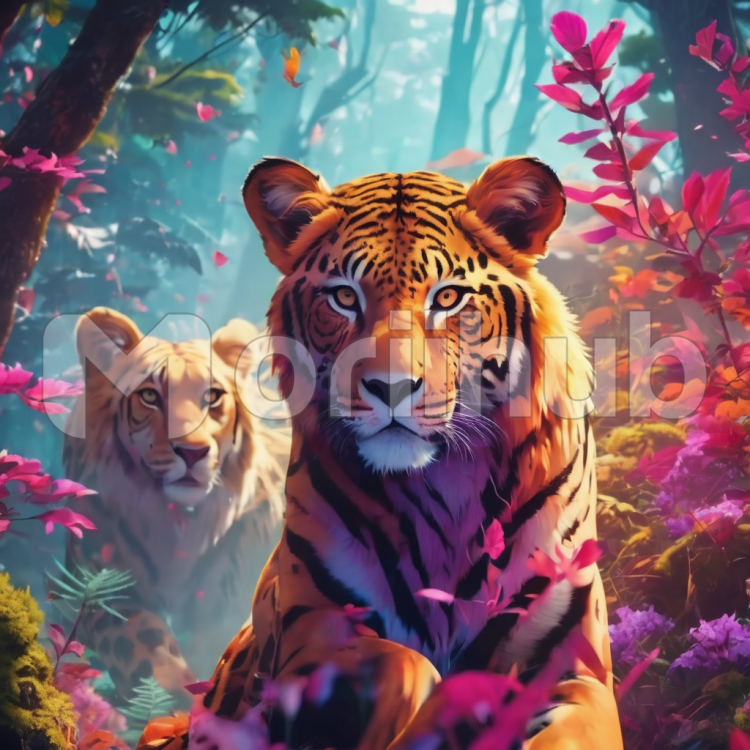 Tigers Among Trees