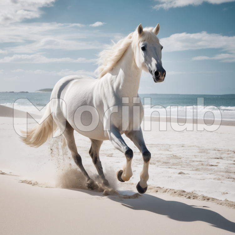 White Sands, White Stallion