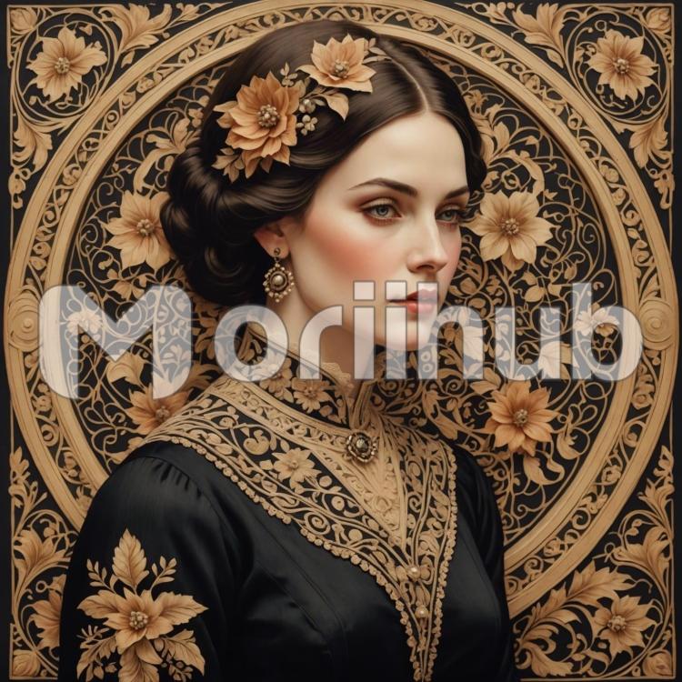 Flower-Crowned Woman