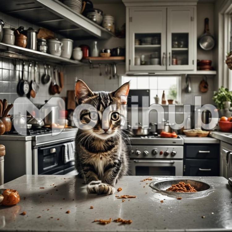 Cat In Kitchen