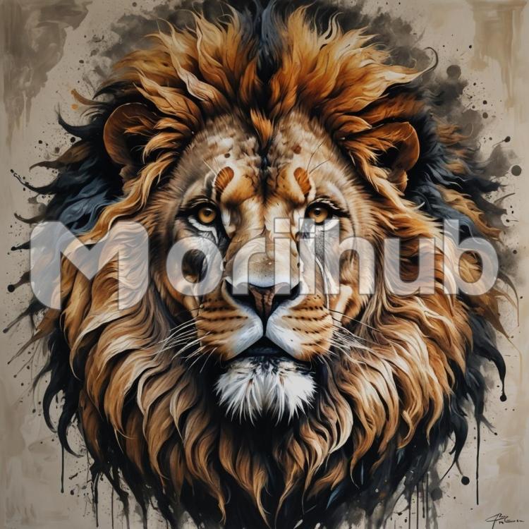 Lion Head Painting
