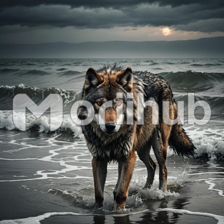 Wolf At The Seaside