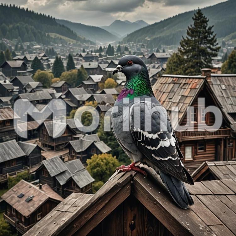 Pigeon On Cabin