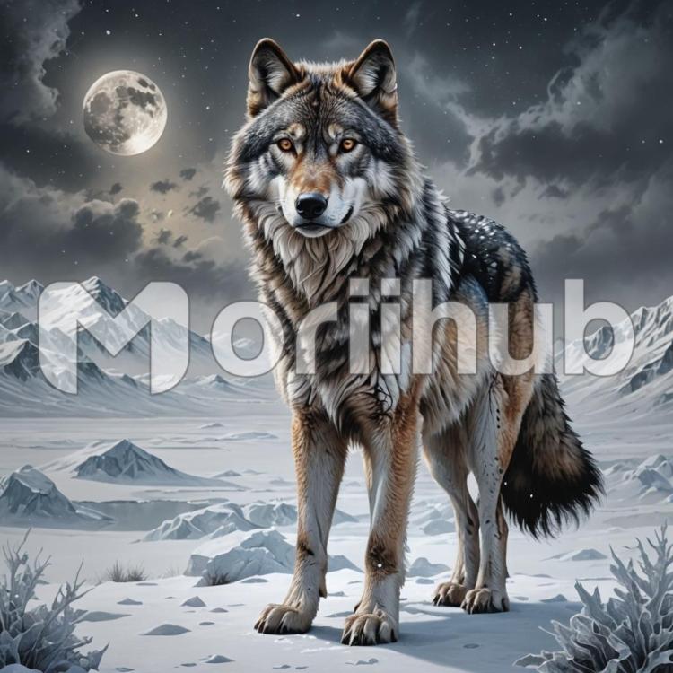 Wolf In Ice