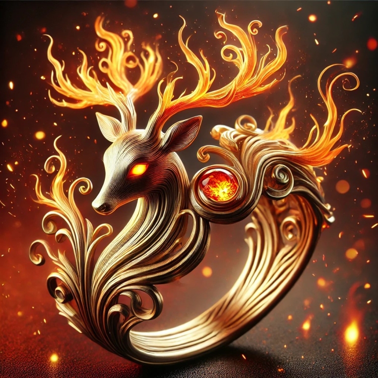 Fire Deer Ring
