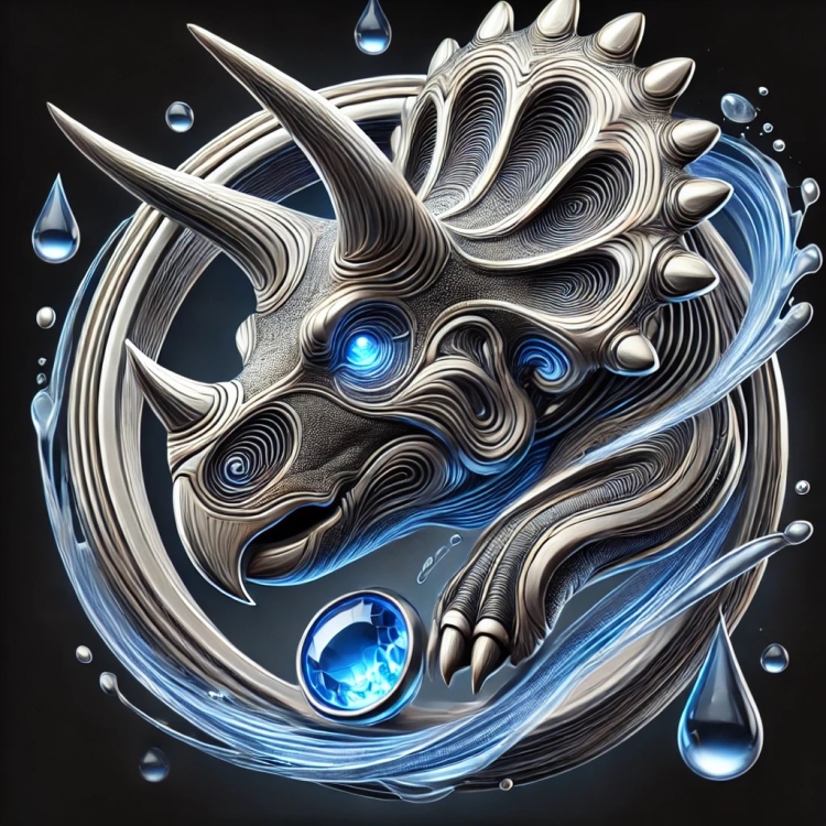 Water Triceratops Ring