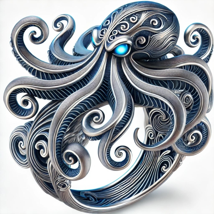 Wind Octopus Ring