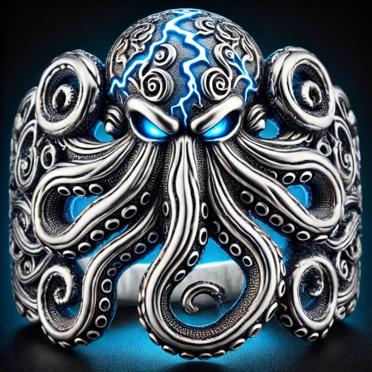 Storm Octopus Ring
