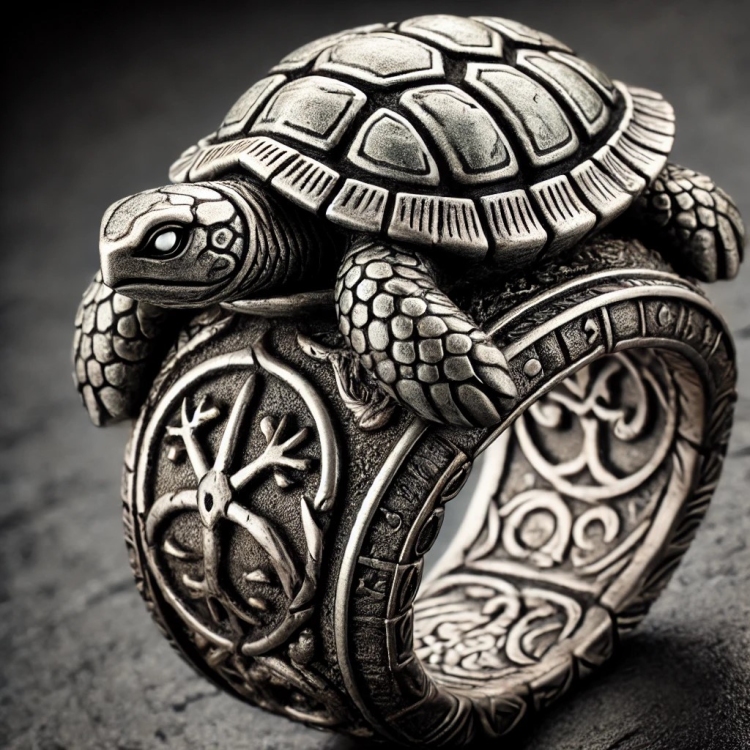 Stone Turtle Ring