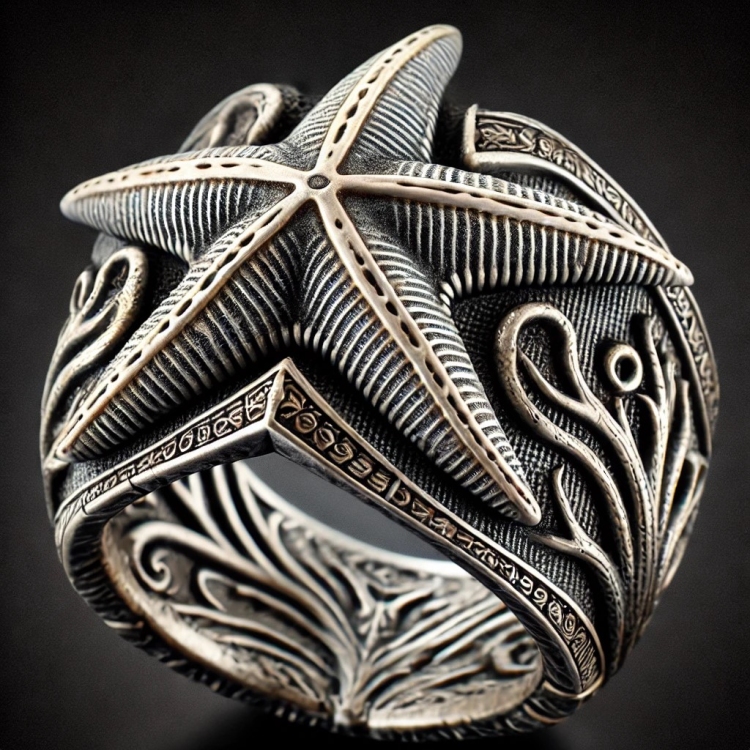 Stone Starfish Ring