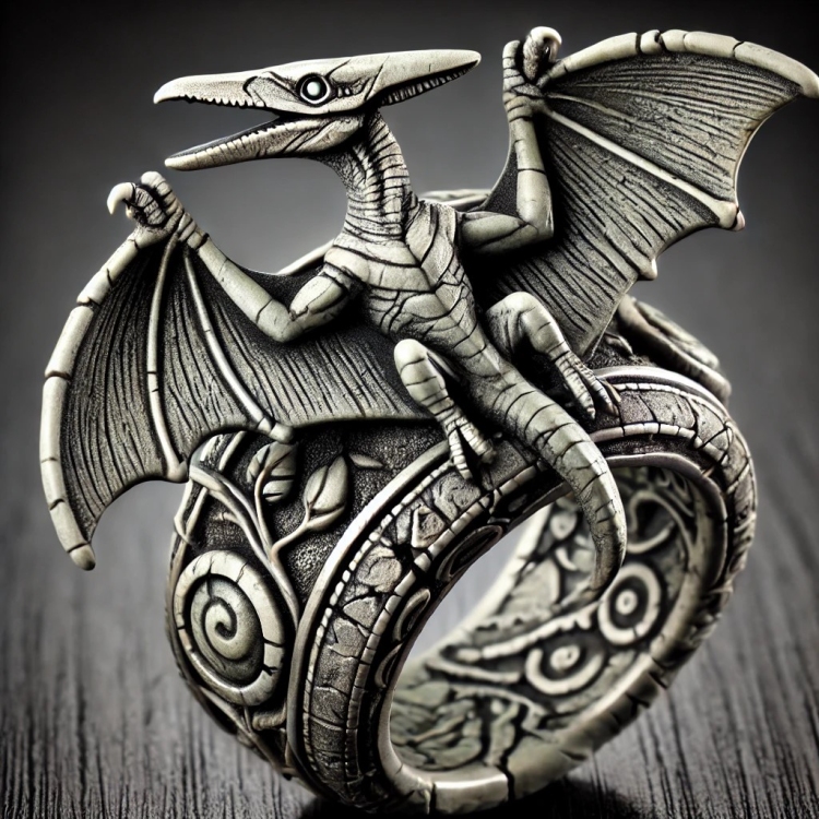 Stone Pterodactyl Ring