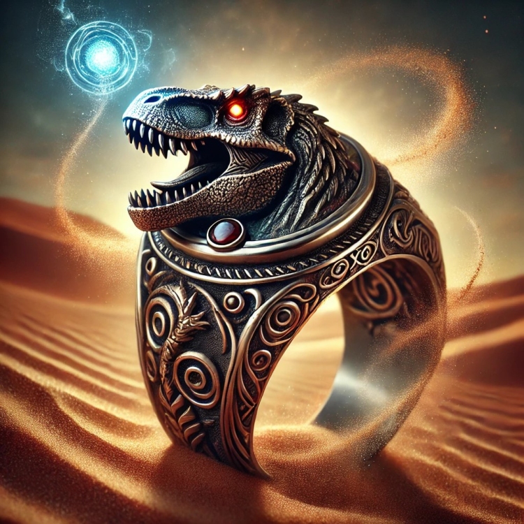 Sand T Rex Ring