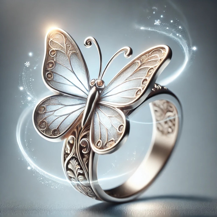 Light Butterfly Ring