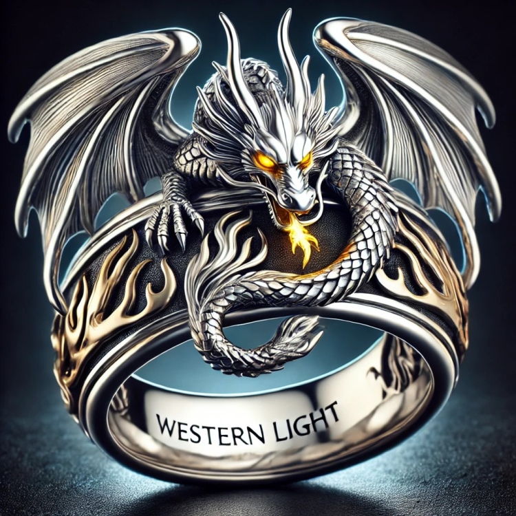 Western Light Dragon Ring