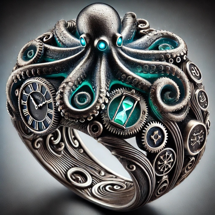 Time Octopus Ring