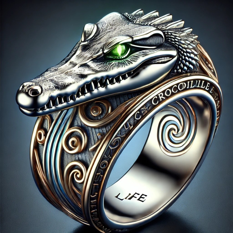 Life Crocodile Ring