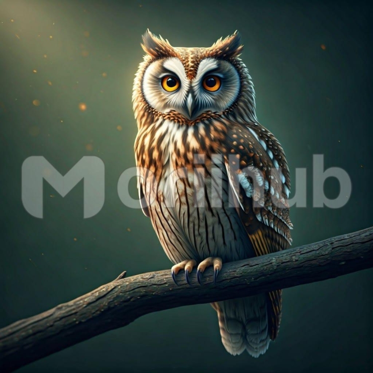 Owl On Branch