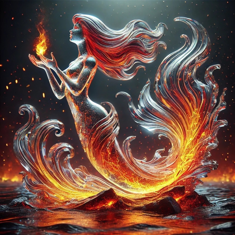 Fire Mermaid Crystal