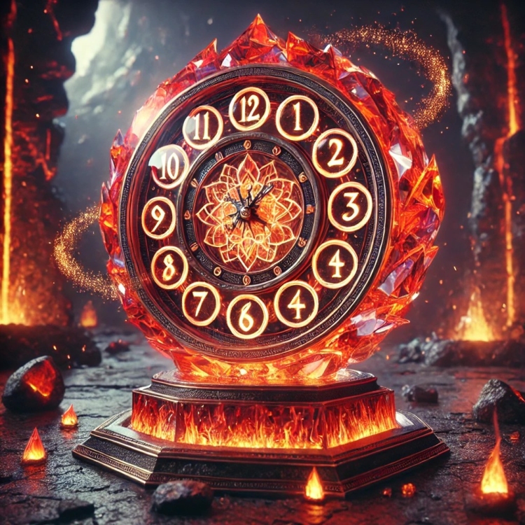 Fire Clock Crystal
