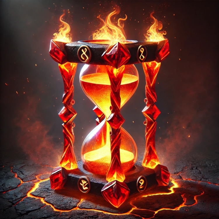 Fire Hourglass Crystal