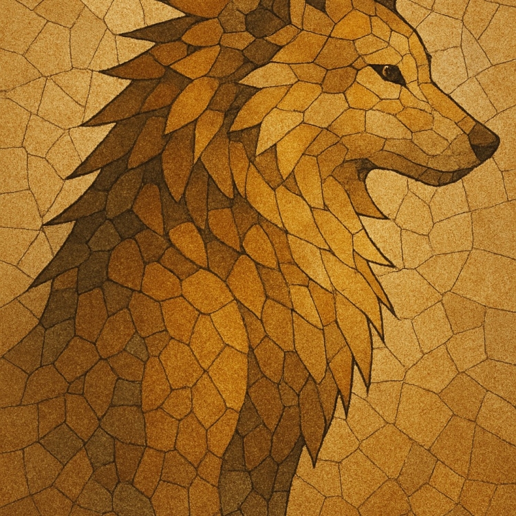 Sand Wolf Mosaic