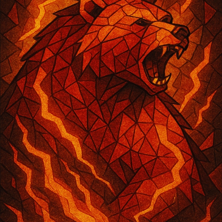 Fire Bear Mosaic