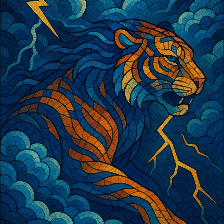 Storm Tiger Mosaic