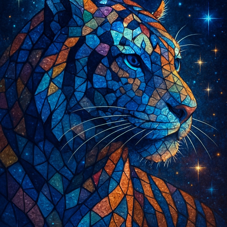 Starlight Tiger Mosaic