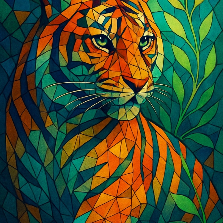 Life Tiger Mosaic