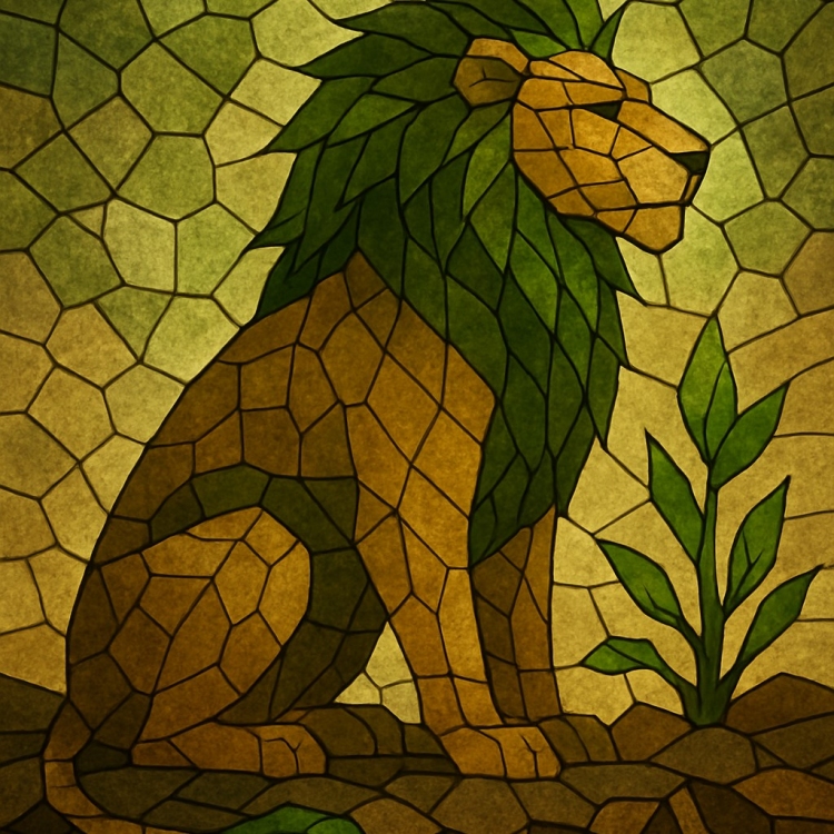 Earth Lion Mosaic
