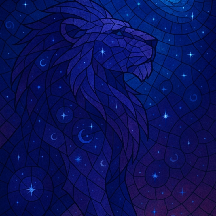 Space Lion Mosaic