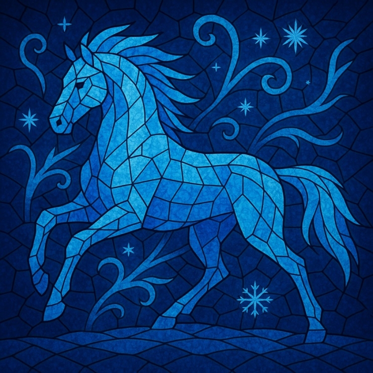 Ice Horse Mosaic