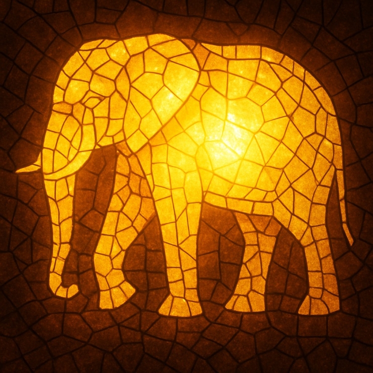 Light Elephant Mosaic