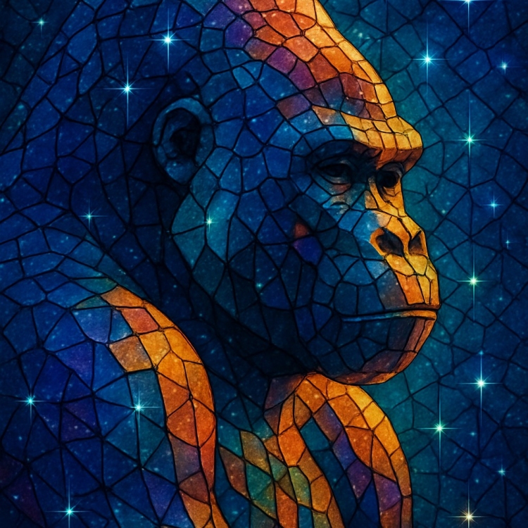 Starlight Gorilla Mosaic
