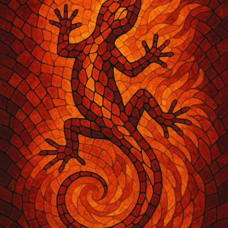 Fire Lizard Mosaic