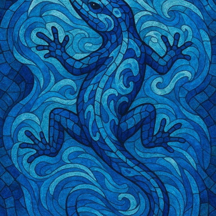 Water Lizard Mosaic