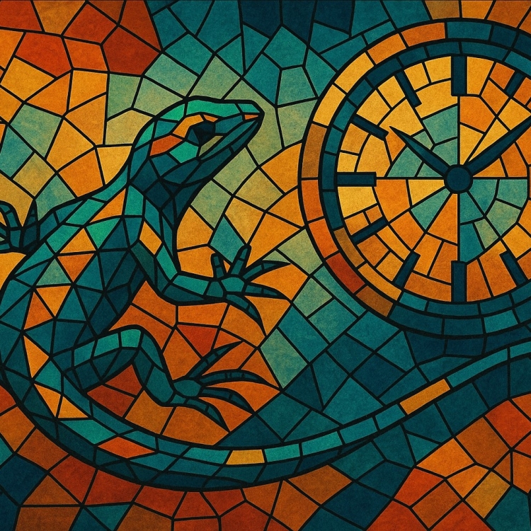 Time Lizard Mosaic