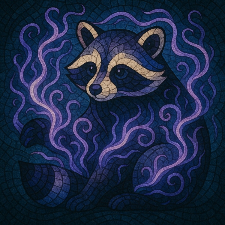 Mystic Racoon Mosaic