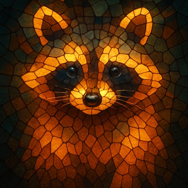 Light Racoon Mosaic