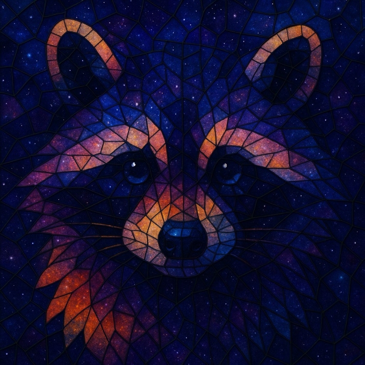 Space Racoon Mosaic