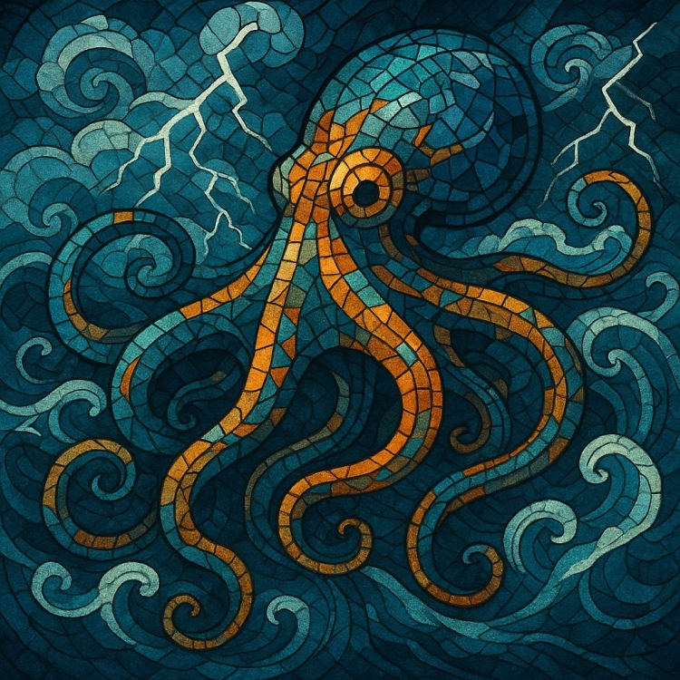 Storm Octopus Mosaic