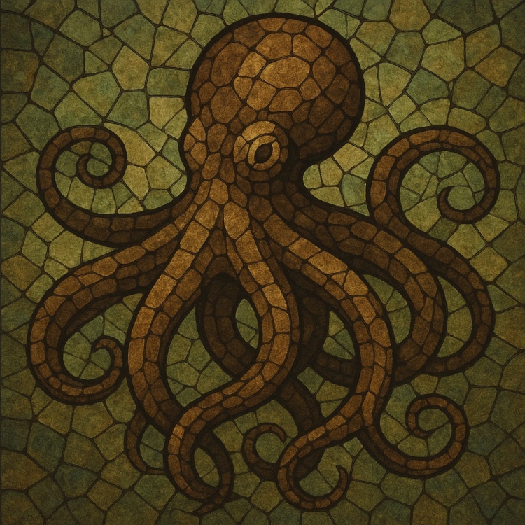 Earth Octopus Mosaic