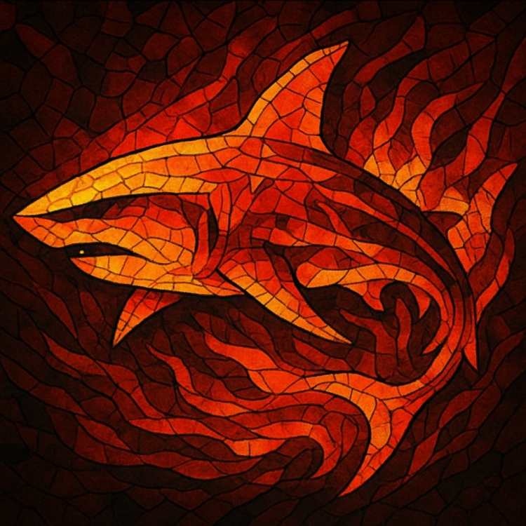 Fire Shark Mosaic